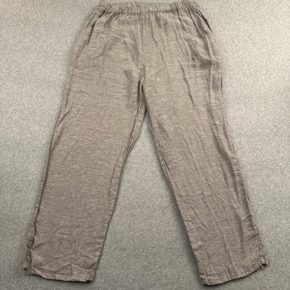 Flax Pants - Flax Lightweight Linen Drawstring Pants in Taupe
